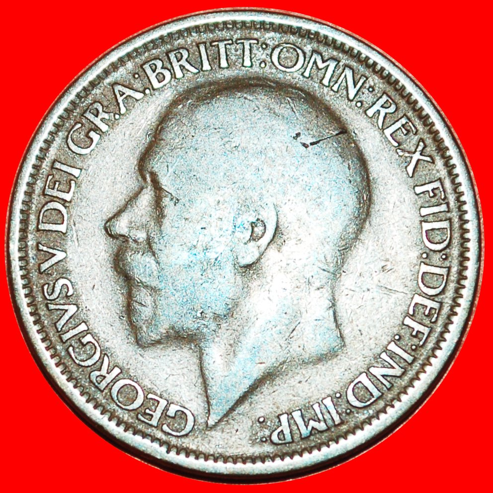  * HERRIN DER SEEN (1925-1927): GROSSBRITANNIEN★HALBER PENNY 1927! GEORG V. 1911-1936★OHNE VORBEHALT!   