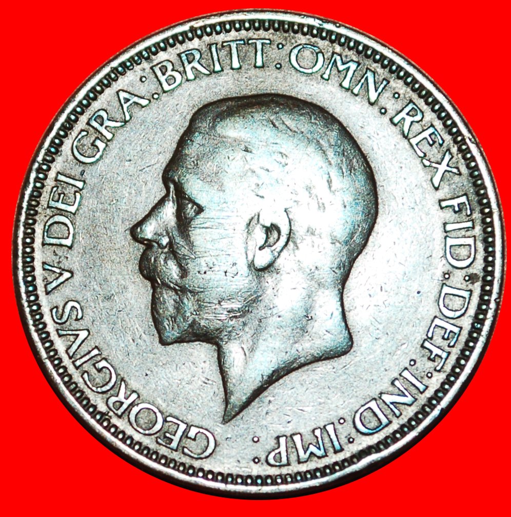  * HERRIN DER SEEN (1928-1936): GROSSBRITANNIEN★HALBER PENNY 1932! GEORG V. 1911-1936★OHNE VORBEHALT!   