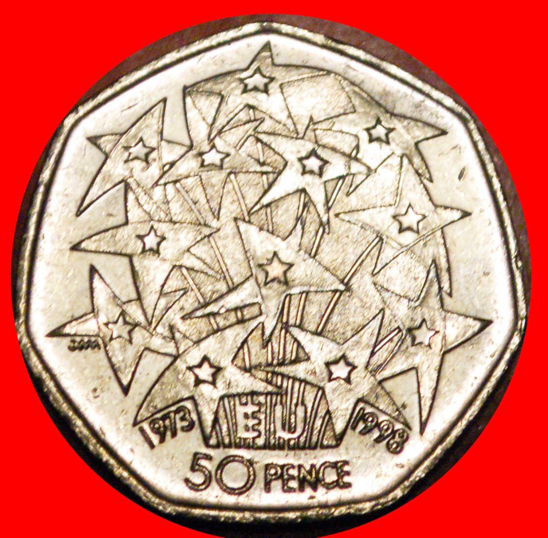  * STERNE (1998-2009): GROSSBRITANNIEN ★ 50 PENCE 1973 1998!★OHNE VORBEHALT!   