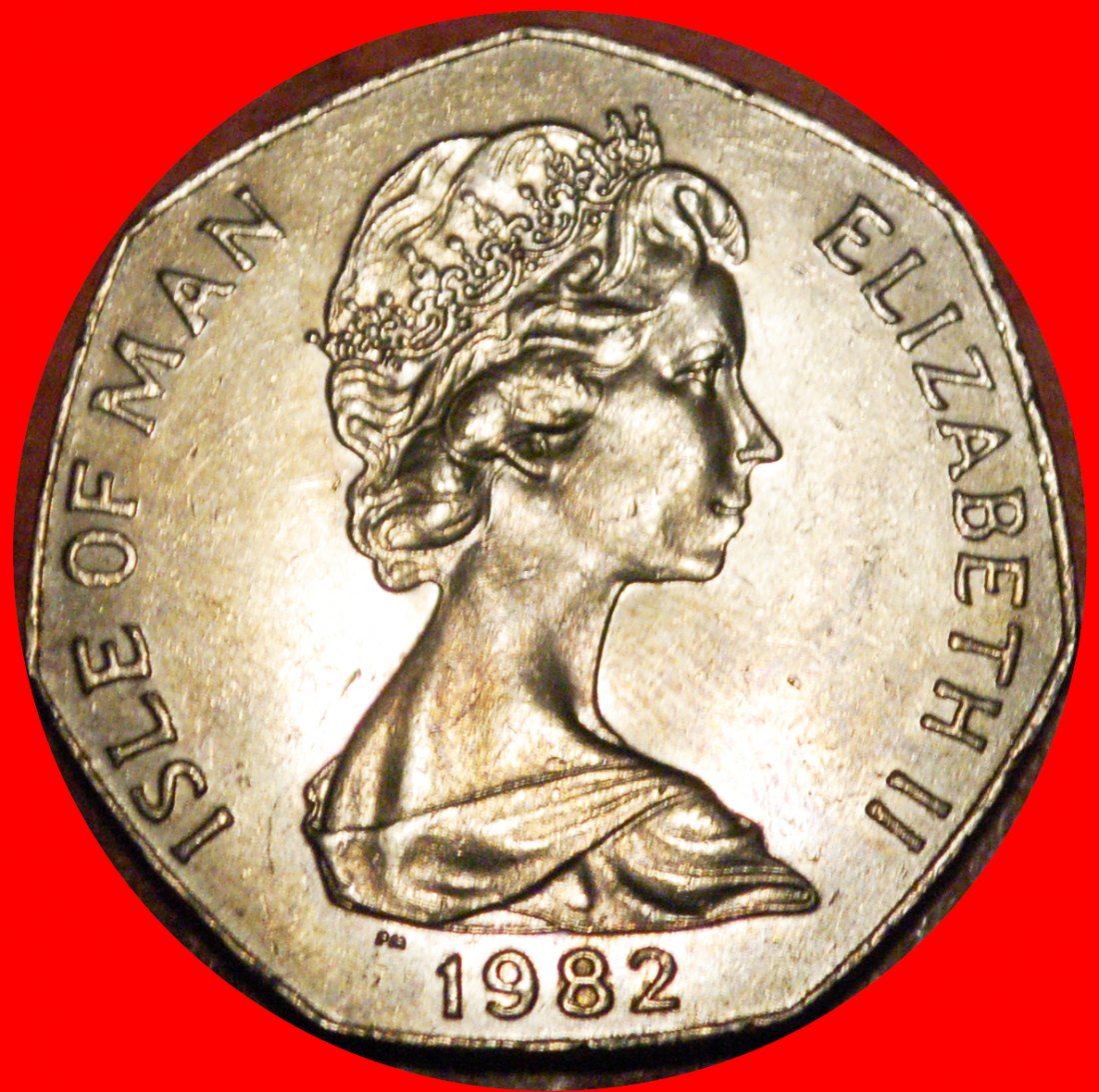  * GROSSBRITANNIEN: INSEL MAN  ★ 50 PENCE 1982AB SELTEN! ★GERADE VERÖFFENTLICHT★OHNE VORBEHALT!   