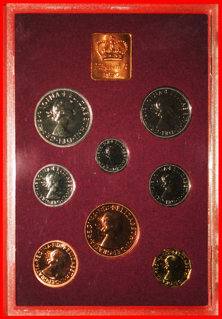  * COMPLETE SET: GREAT BRITAIN ★ PROOF COIN COLLECTION 1970! RARE!★LOW START ★ NO RESERVE!   