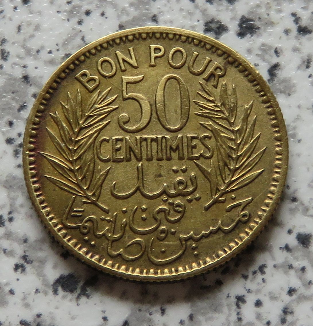  Tunesien 50 Centimes 1941   