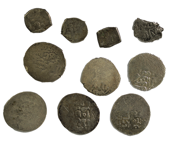  Islamische mittelalterliche Silbermünzen-Lot von 10 Stück   