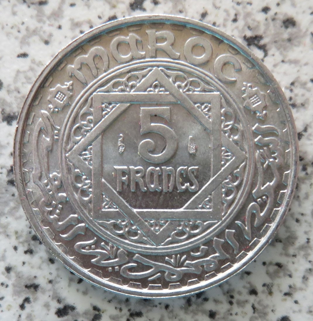  Marokko 5 Francs 1370, Erhaltung   