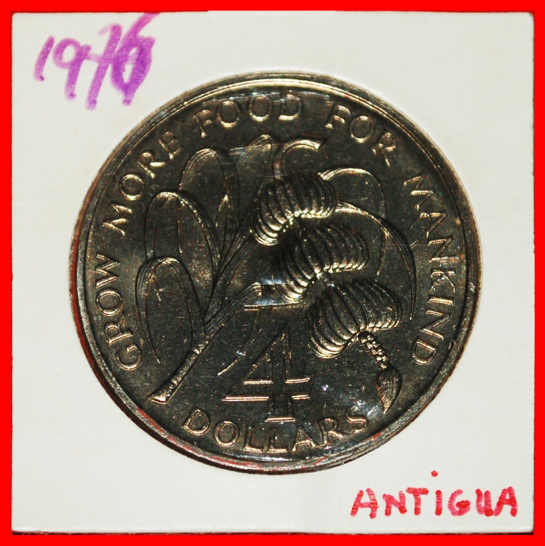 * GROSSBRITANNIEN FAO: ANTIGUA UND BARBUDA ★ 4 DOLLAR 1970 PP! SELTEN! OHNE VORBEHALT!