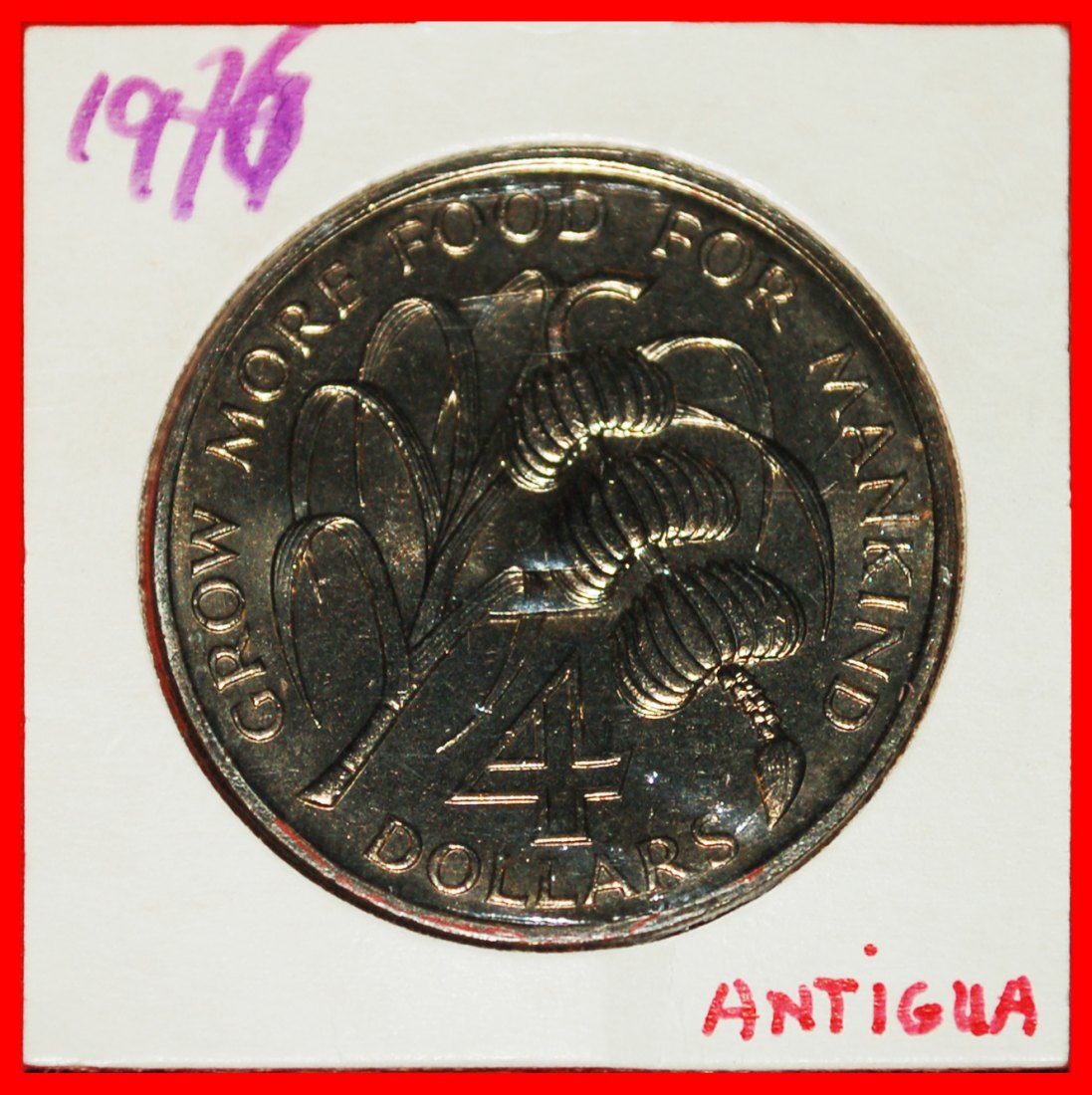  * GROSSBRITANNIEN FAO: ANTIGUA UND BARBUDA ★ 4 DOLLAR 1970 PP! SELTEN! OHNE VORBEHALT!   