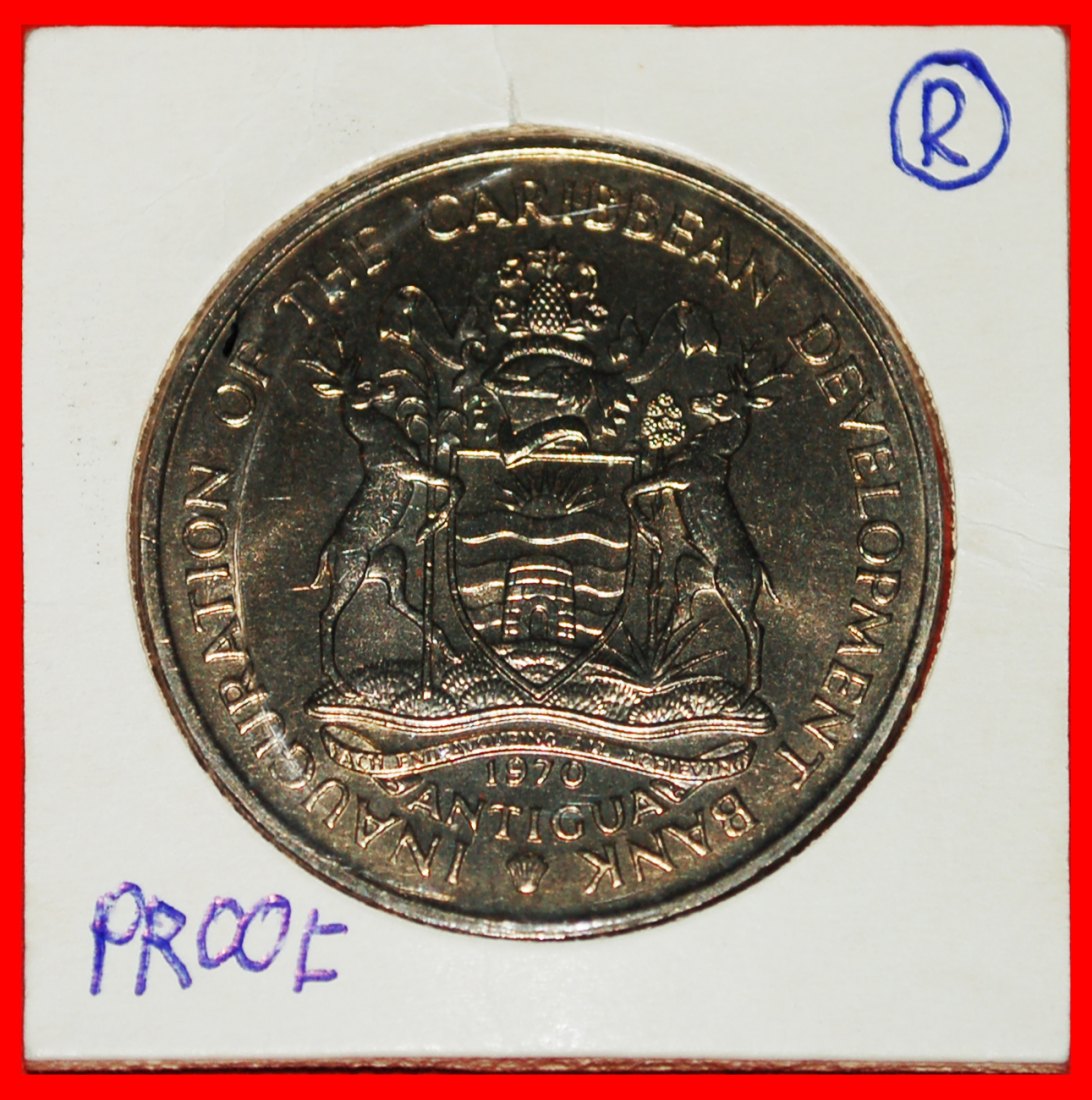  * GREAT BRITAIN FAO: ANTIGUA AND BARBUDA ★ 4 DOLLARS 1970 PROOF! RARE! LOW START ★ NO RESERVE!   