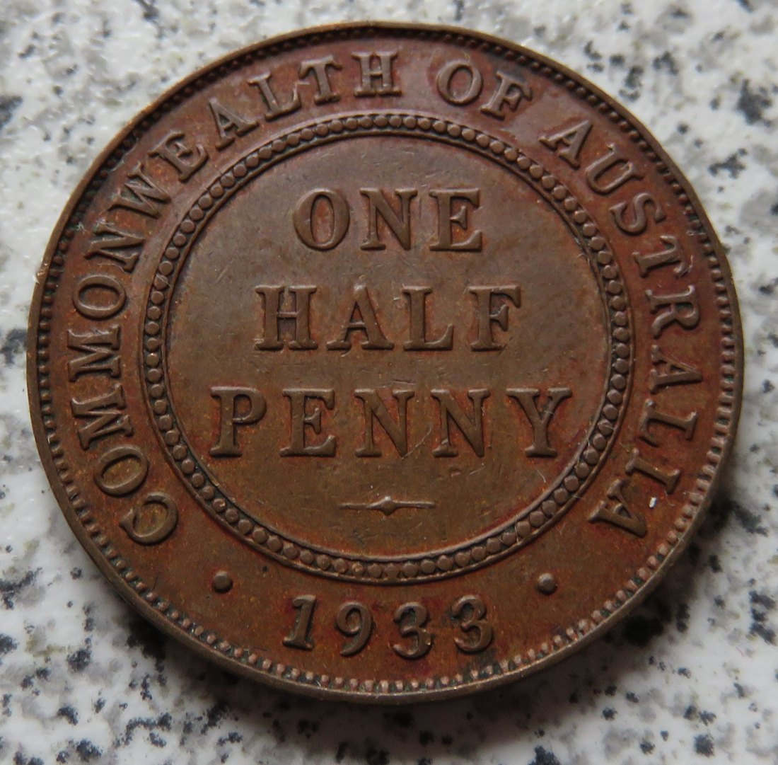  Australien half Penny 1933 (2)   