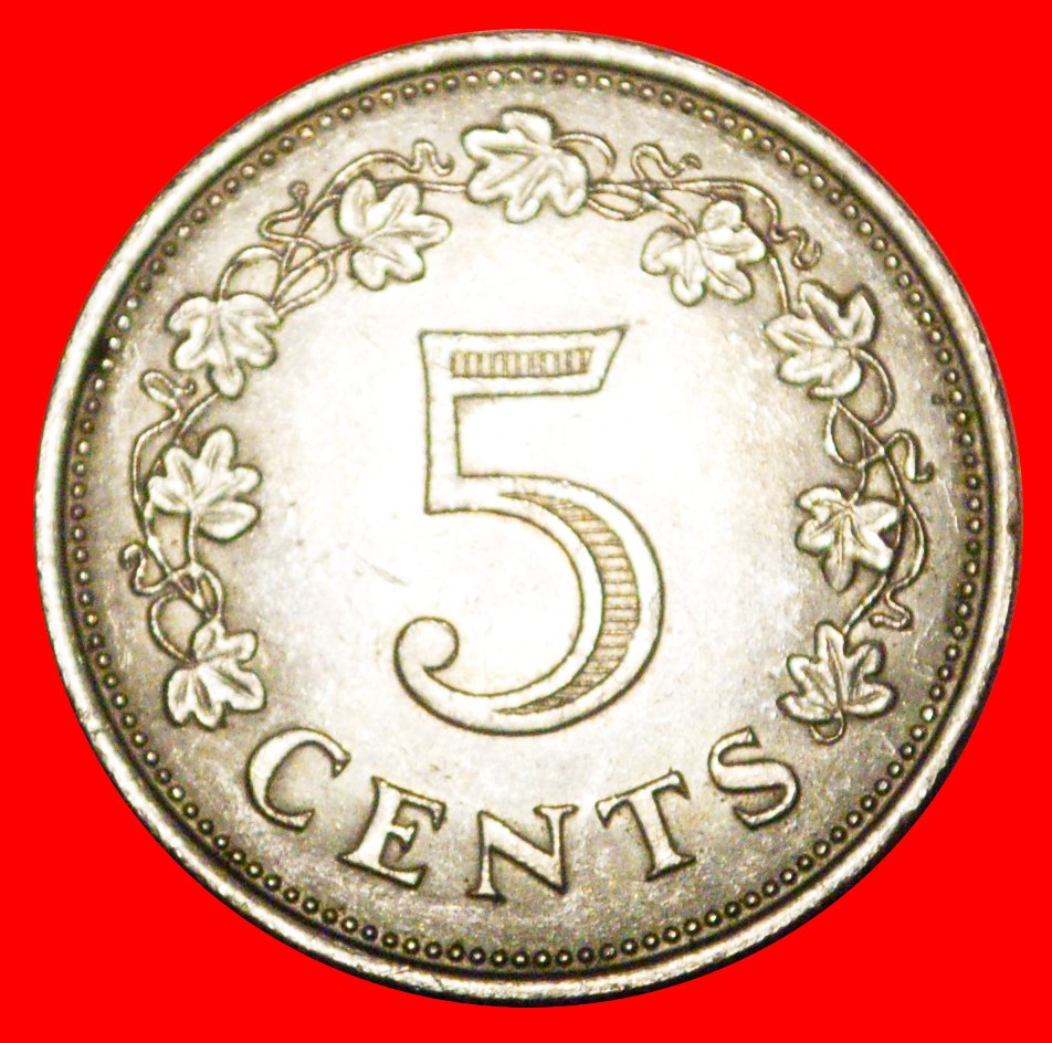  * 4 DELPHINE: MALTA ★ 5 CENTS 1972 uSTG! OHNE VORBEHALT!   