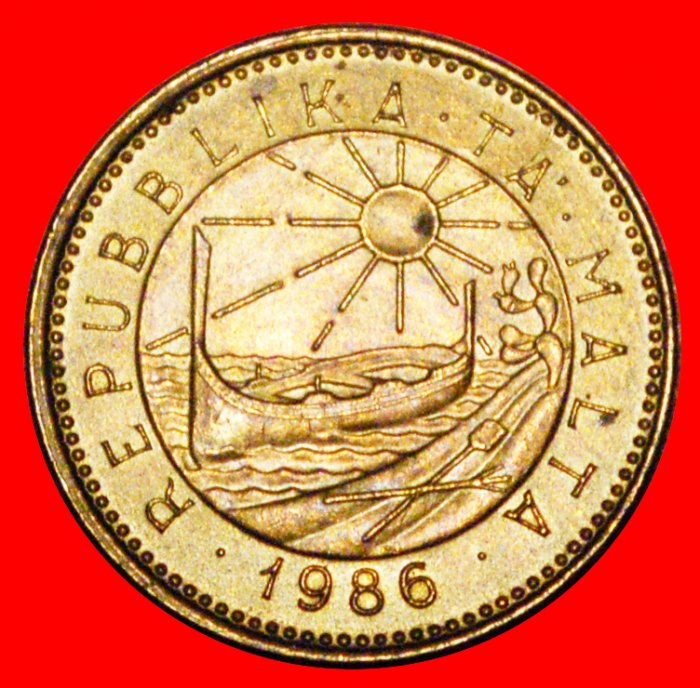  * WEASEL, SUN AND SHIP: MALTA ★ 1 CENT 1986! LOW START ★ NO RESERVE!   