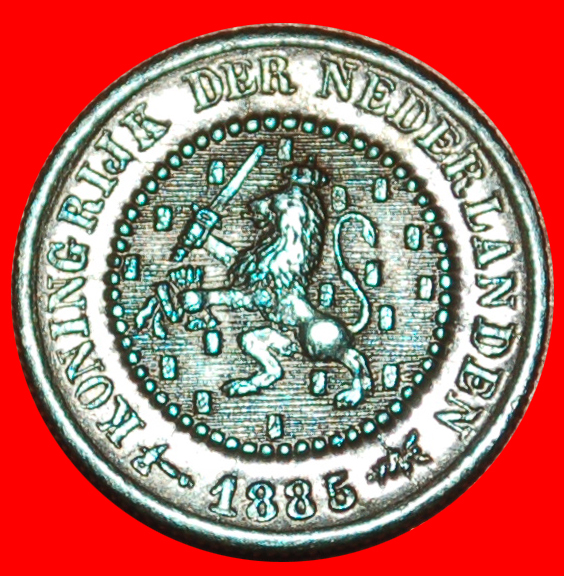 * RAMPANT LION (1878-1901): NETHERLANDS★1/2 CENT 1885! WILLIAM III 1849-1890★LOW START ★ NO RESERVE!   