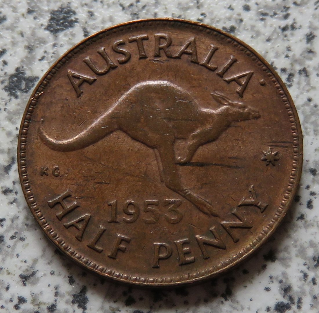  Australien half Penny 1953 (2)   