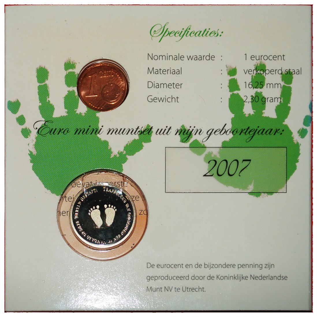  * GEBURT BABYS:NIEDERLANDE★SATZ 1 EUROCENT 2007 UND MEDAILLE PP★VERÖFFENTLICHT WERDEN★OHNE VORBEHALT   