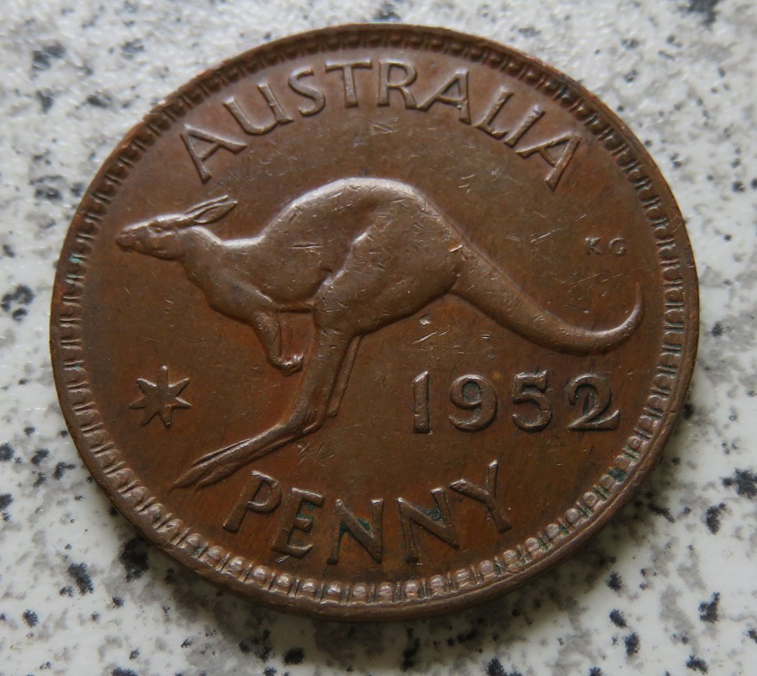  Australien One Penny 1952 (One Penny 1952) (George VI., 1937 - 1952) (2)   