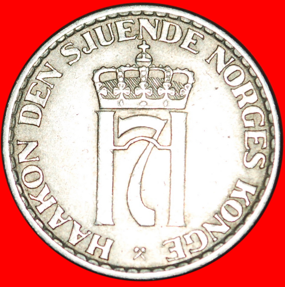  * LÖWE (1953-1957): NORWEGEN ★ 1 KRONE 1957! HAAKON VII. (1905-1957)! OHNE VORBEHALT!   