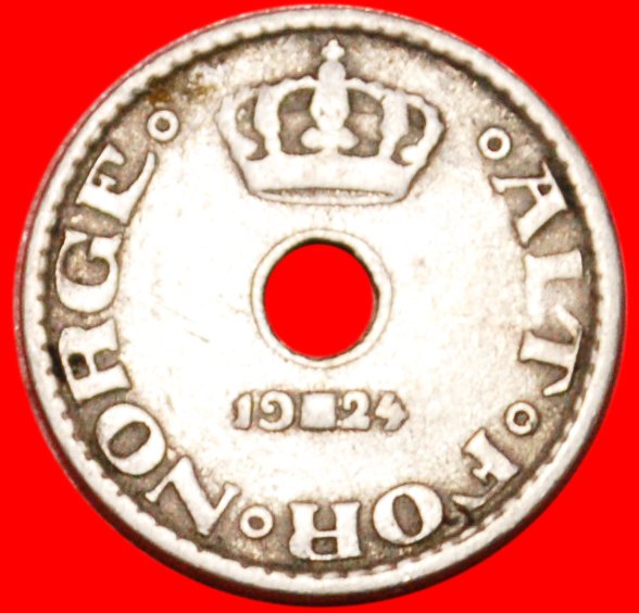  * CROWN (1924-1951): NORWAY ★ 10 ORE 1924! HAAKON VII (1905-1957)! LOW START ★ NO RESERVE!   