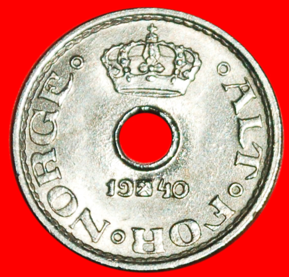  * SUPERB CONDITION: NORWAY★10 ORE 1940 UNC MINT LUSTRE! HAAKON VII 1905-1957 LOW START ★ NO RESERVE!   