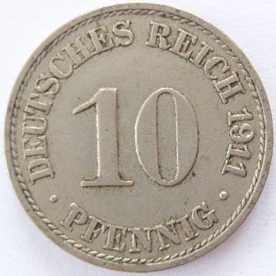  Deutsches Reich 10 Pfennig 1911 A K-N ss+   