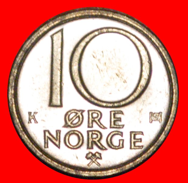  * LARGE MONOGRAM (1974-1987):NORWAY★10 ORE 1984 MINT LUSTRE★OLAV V 1957-1991★LOW START ★ NO RESERVE!   