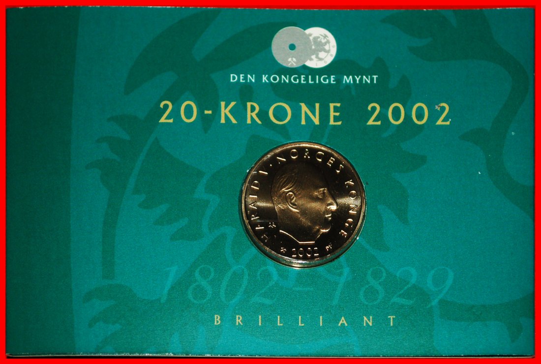  * ABEL 1802 1829: NORWAY ★ 20 CROWNS 2002 BU MINT LUSTRE! JUST PUBLISHED!★LOW START ★ NO RESERVE!   