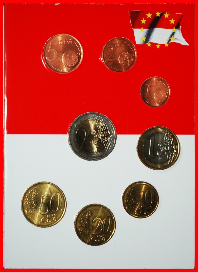  Ⰶ FRANCE 2001-2004:MONACO★10-20-50 CENTS 1-2 EURO 2002★RAINIER III 1949-2005★LOW START★NO RESERVE!   