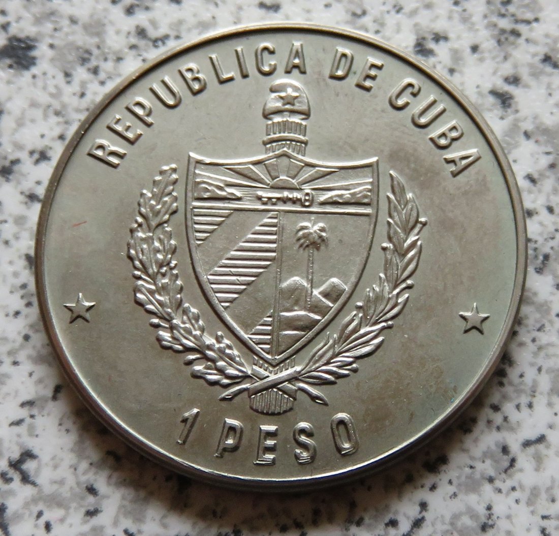  Cuba 1 Peso 1985 - Verteidigung der Natur  - Krokodil   