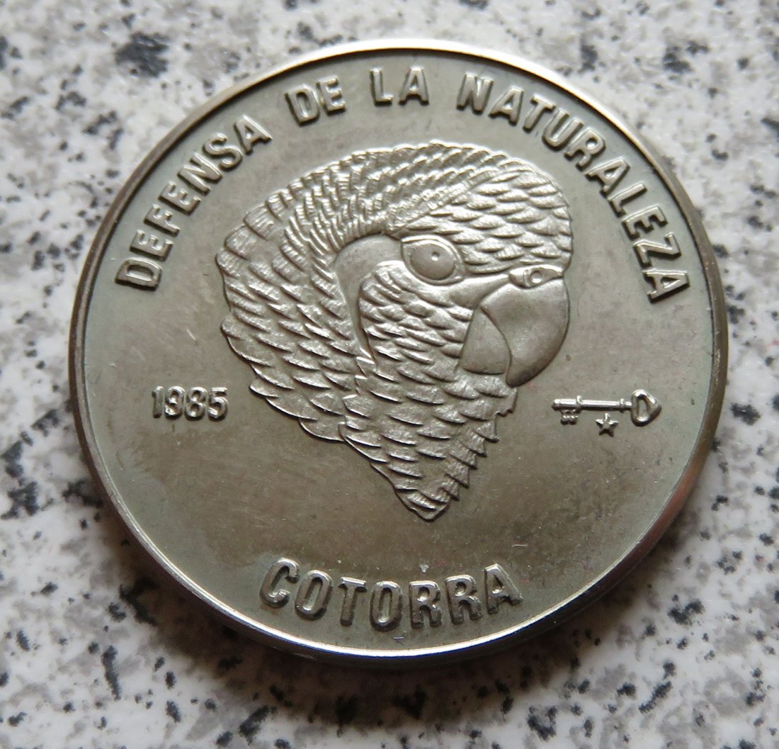 Cuba 1 Peso 1985 - Verteidigung der Natur - Papagei   