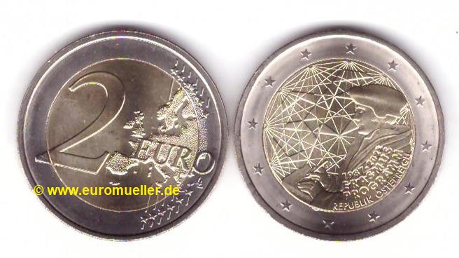 Österreich 2 Euro Gedenkmünze 2022...Erasmus   