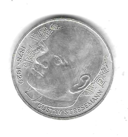  BRD 5 Mark 1978, Gustav Stresemann, Stempelglanz, Silber 11,2 gr. 0,625, siehe Scan unten   