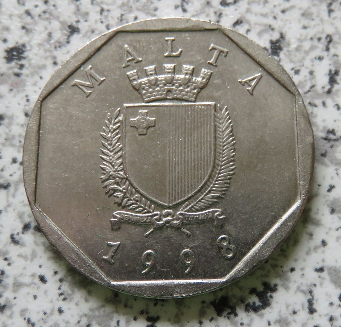 Malta 50 Cents 1998   