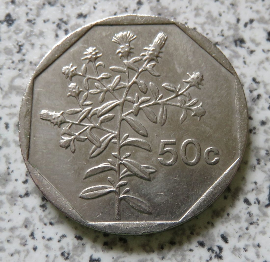  Malta 50 Cents 2001   
