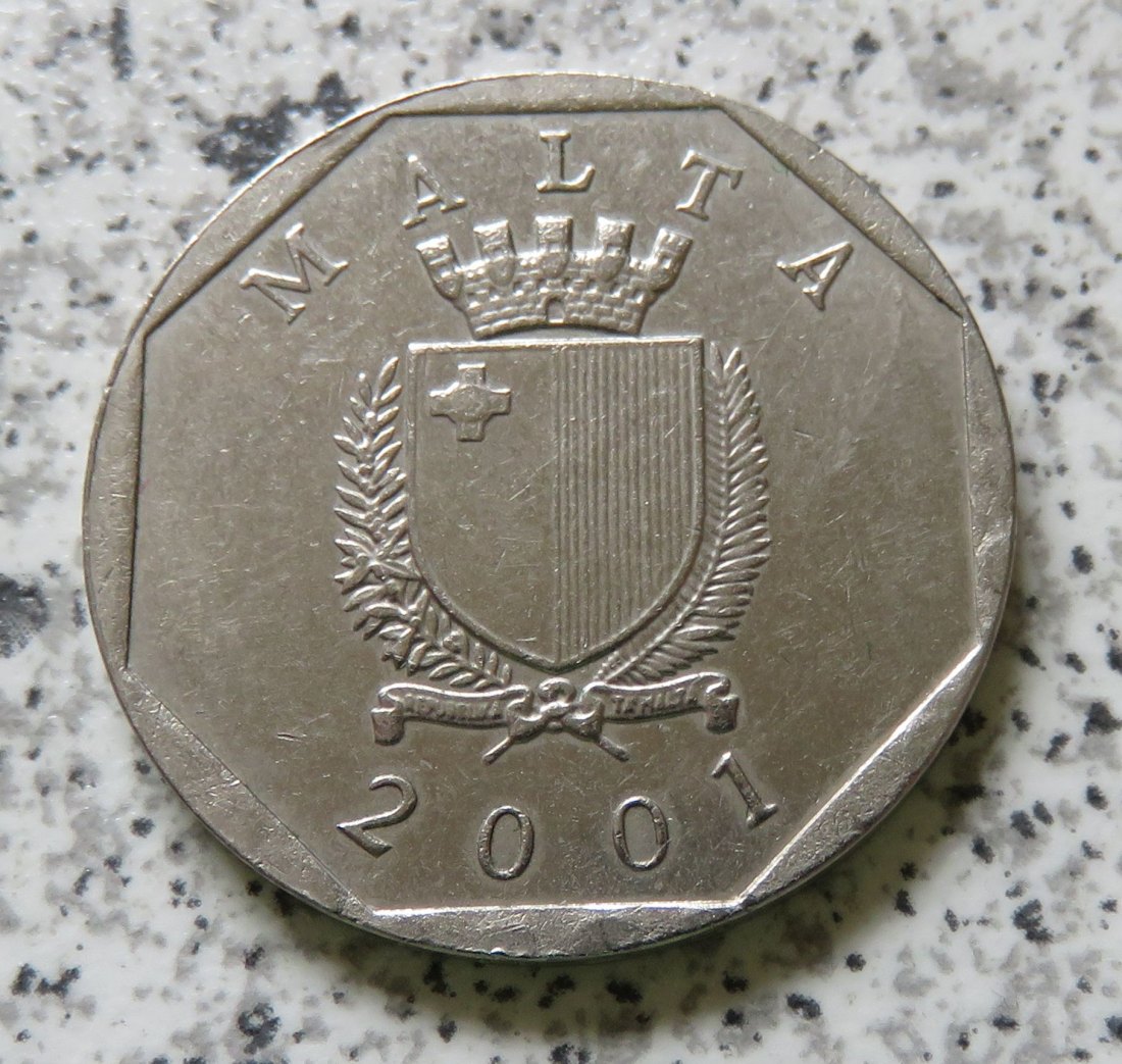  Malta 50 Cents 2001   