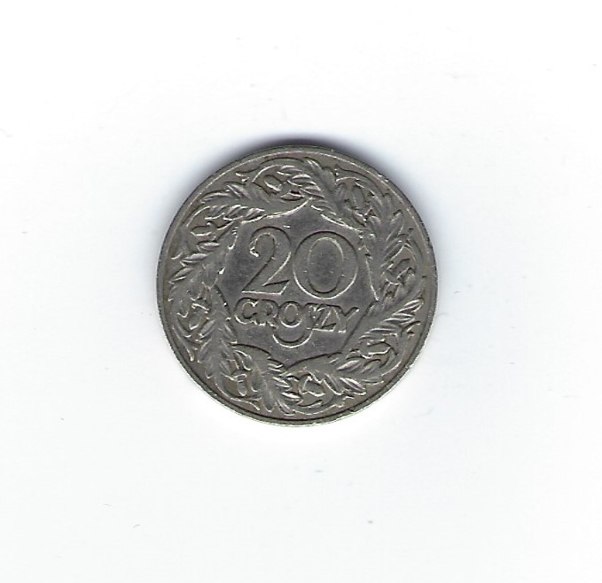  Polen 20 Groszy 1923 Nickel   