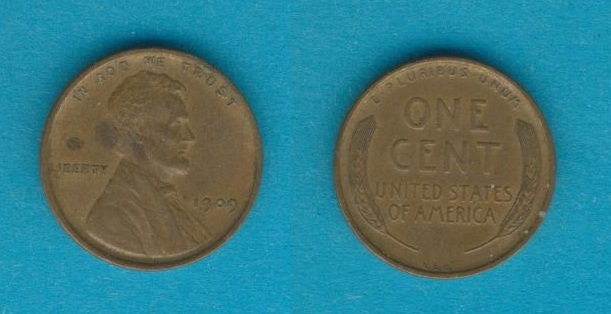  USA 1 Cent 1909 mit V.D.B.   