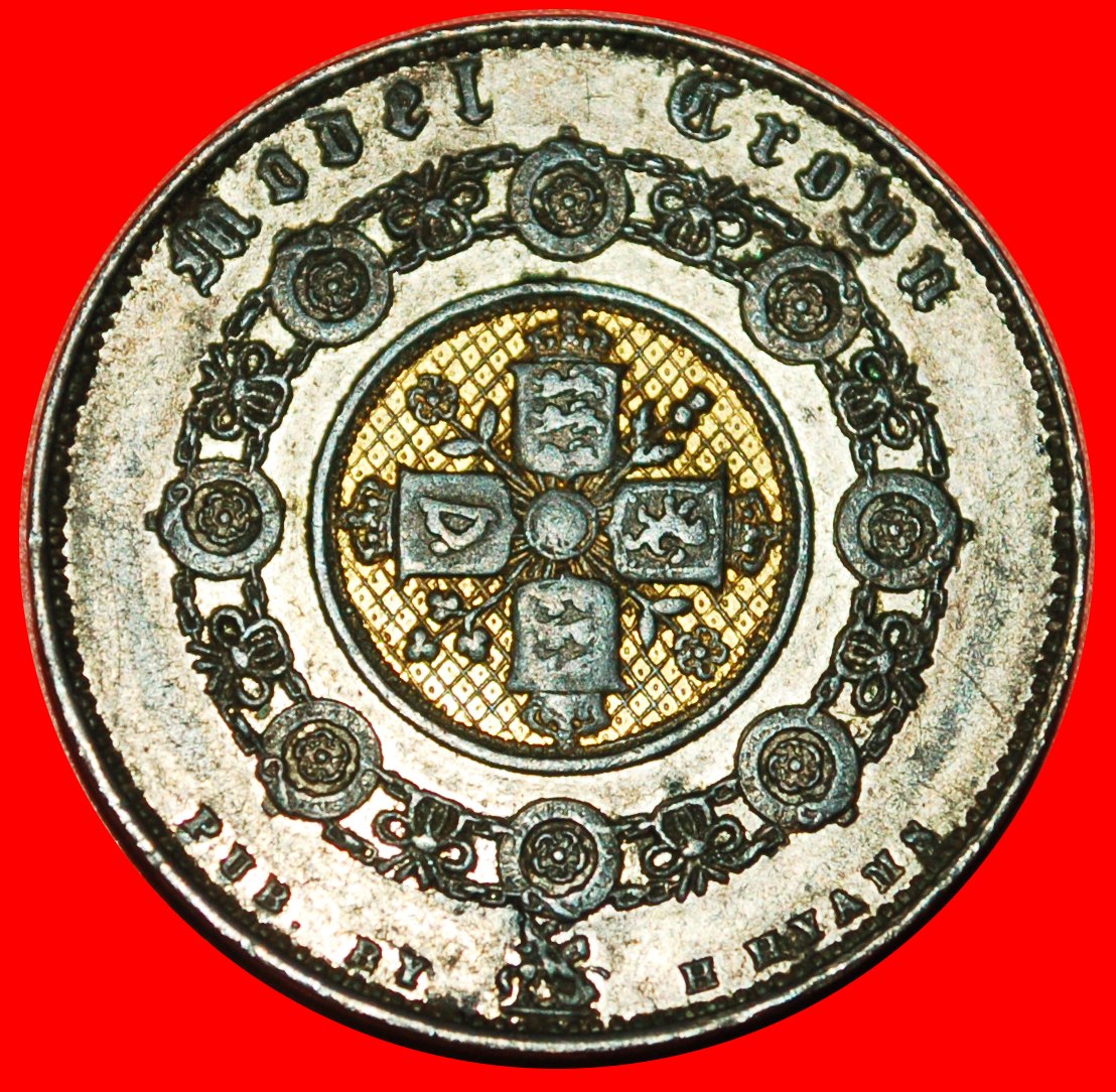  * GOLD UND SILBER: GROSSBRITANNIEN ★ CROWN 1848! UNGEWÖHNLICH! VICTORIA (1837-1901)★OHNE VORBEHALT!   