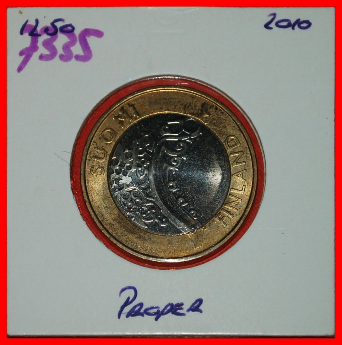  * CUP BI-METALLIC: FINLAND PROPER ★ 5 EURO 2010 UNC MINT LUSTRE!★LOW START ★ NO RESERVE!   