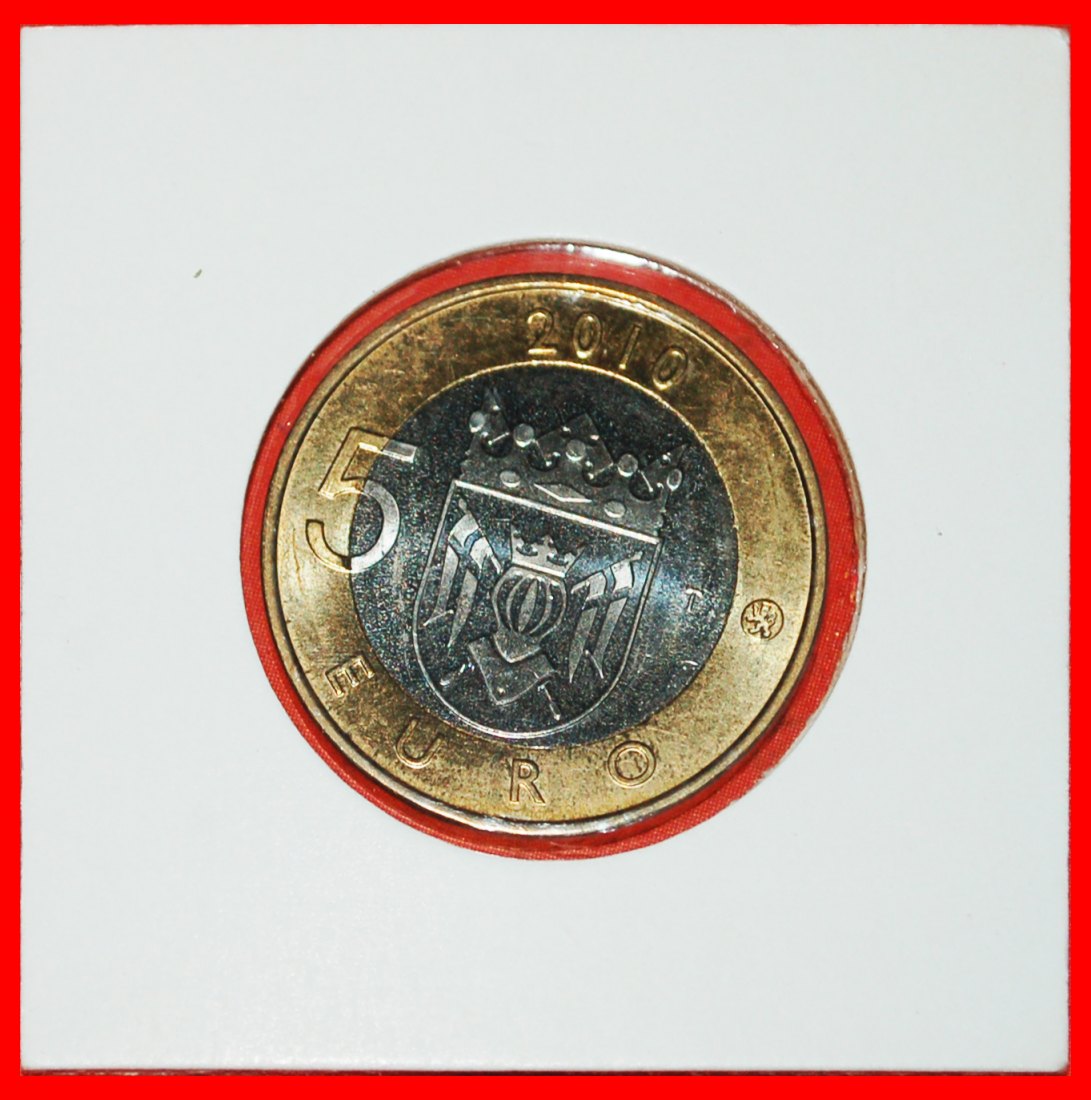  * CUP BI-METALLIC: FINLAND PROPER ★ 5 EURO 2010 UNC MINT LUSTRE!★LOW START ★ NO RESERVE!   