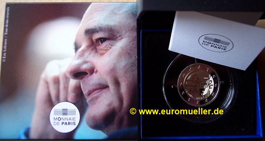 Frankreich 2 Euro Gedenkmünze 2022...Jacques Chirac...PP   
