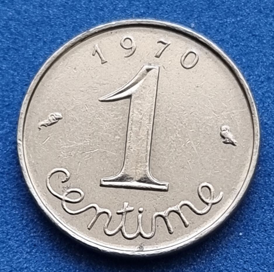  12570(5) 1 Centime (Frankreich) 1970 in vz ........................................ von Berlin_coins   