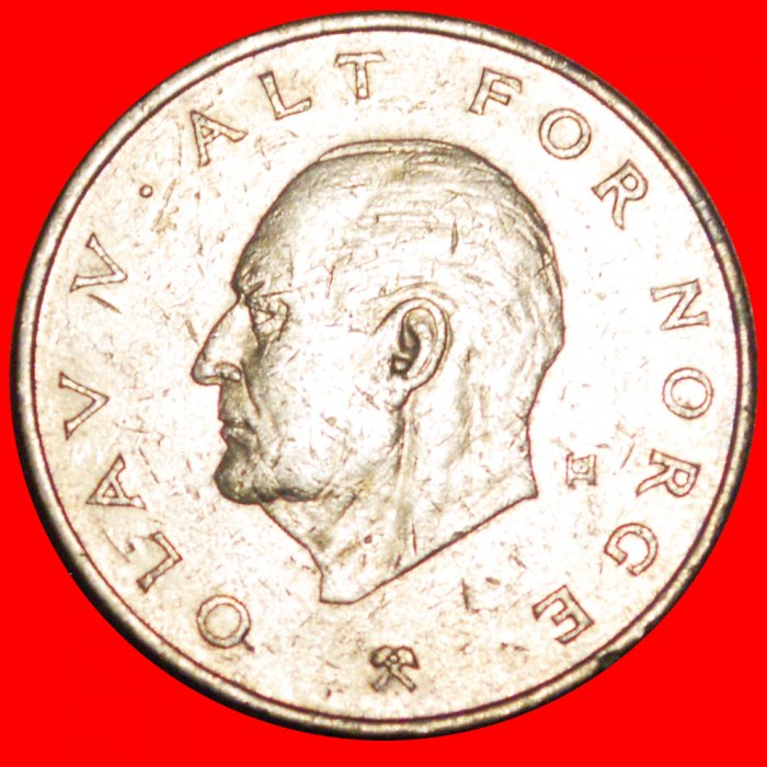  * PORTRÄT LINKS (1974-1991): NORWEGEN ★ 1 KRONE 1976AB! OLAV V. (1957-1991) OHNE VORBEHALT!   