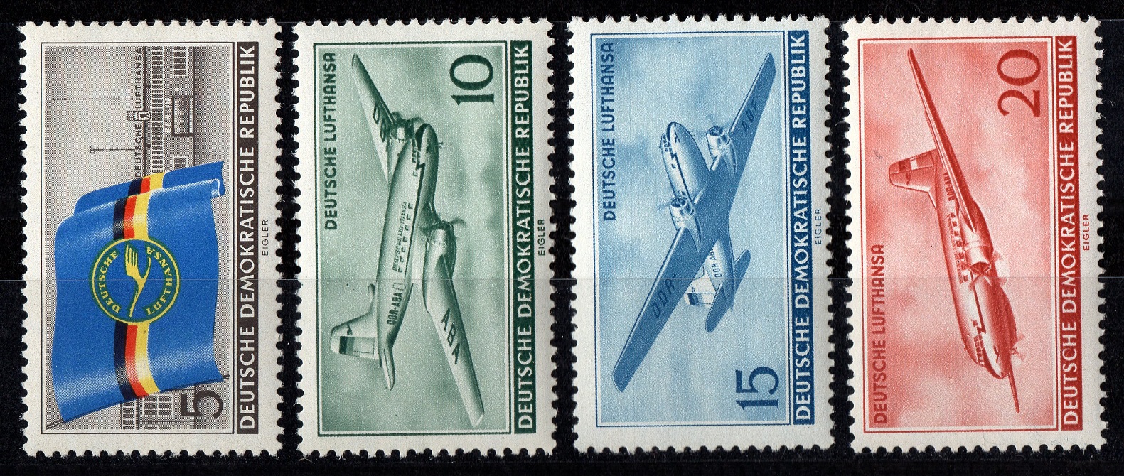  DDR 1956 Mi. 512-515 Komplettsatz ** Postfrisch / Mi. 20,- EUR   