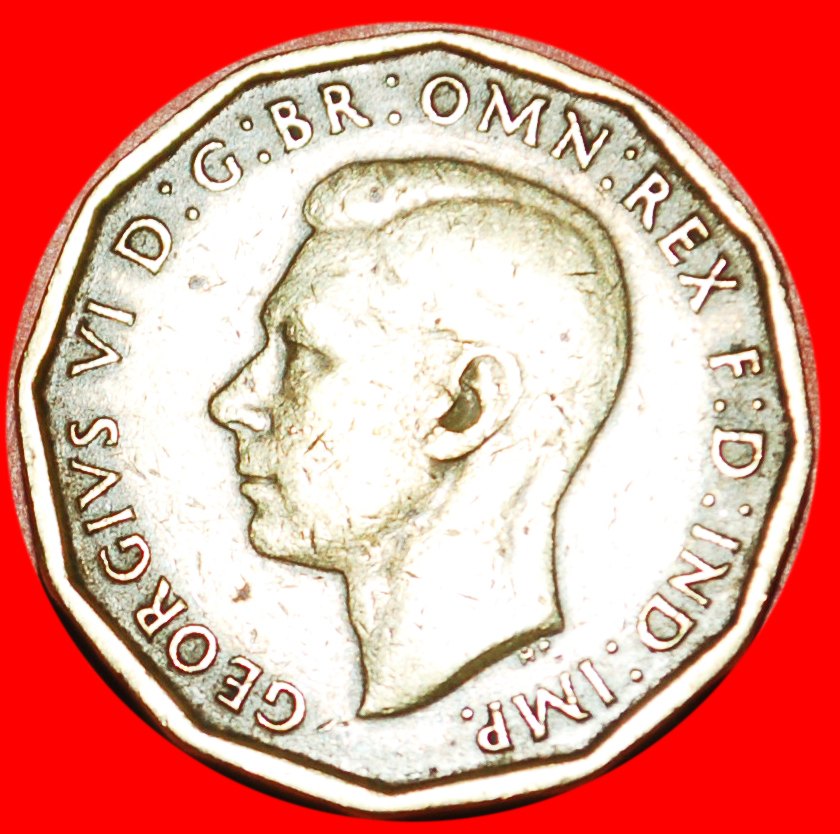  * KRIEGSZEIT (1939-1945): GROSSBRITANNIEN ★ 3 PENCE 1942 GEORG VI. (1937-1952)! OHNE VORBEHALT!   