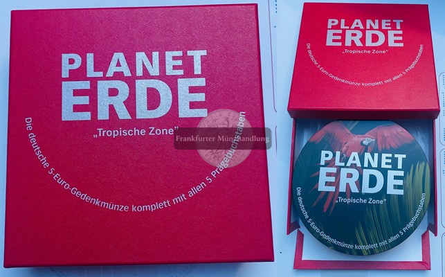  BRD  2x 5 Euro  2017  Klimazonen der Erde: Tropische Zone    FM-Frankfurt   