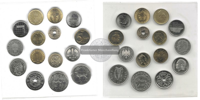  Diverse Münzen aller Welt aus verschiedenen Materialien   FM-Frankfurt   
