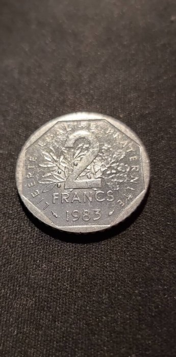  Frankreich 2 Franc 1983 Umlauf   