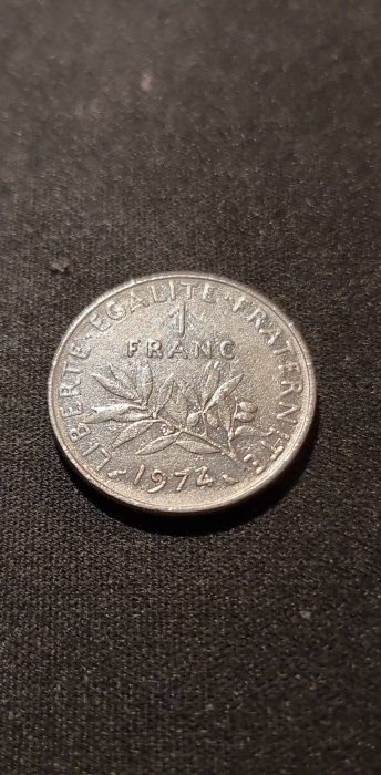  Frankreich 1 Franc 1974 Umlauf   