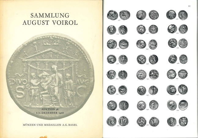  Münzen und Medaillen A.G. Basel; Sammlung August Voirol; Auktion Nr.: 38; Basel 1968   