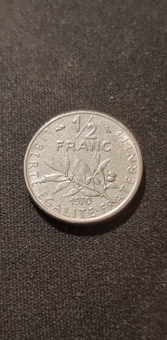  Frankreich 1/2 Franc 1970 Umlauf   