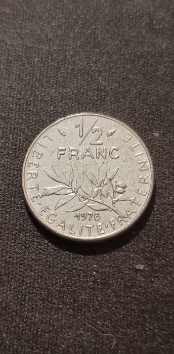  Frankreich 1/2 Franc 1978 Umlauf   