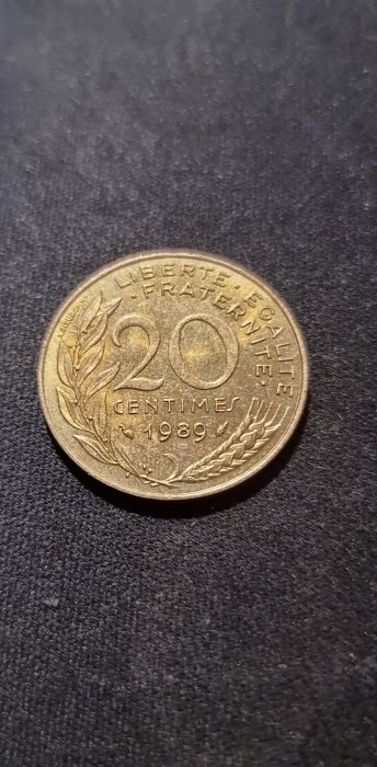  Frankreich 20 Centimes 1989 Umlauf VZ   